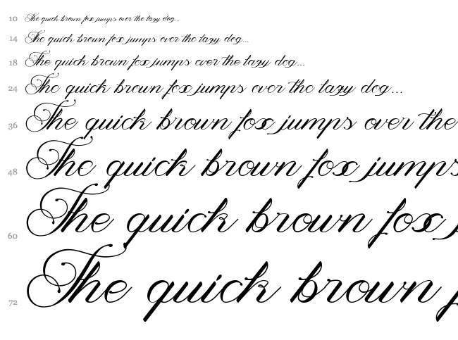 Magnolia font waterfall